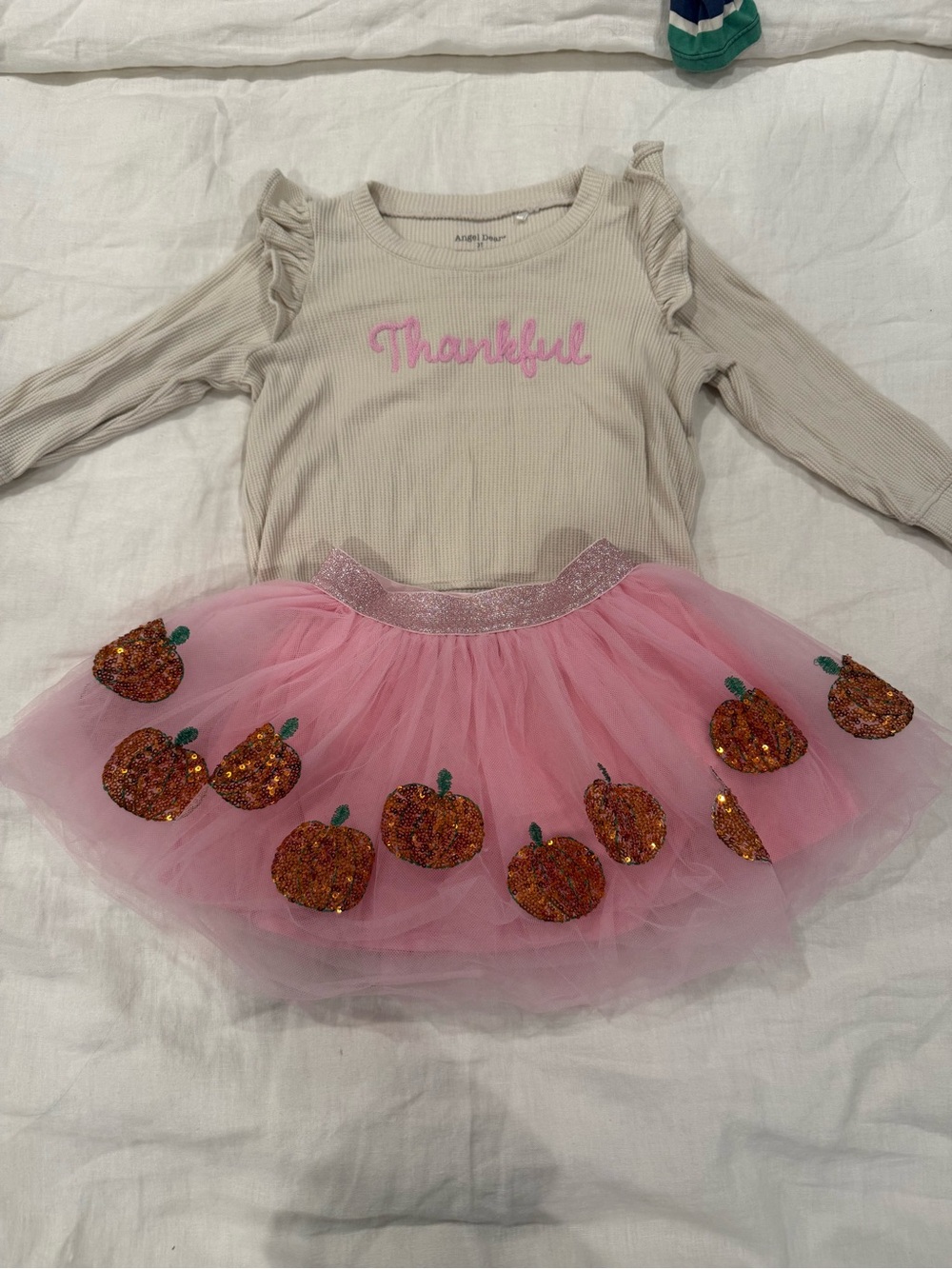 Angel Dear Pink Tulle Pumpkin Tutu Set